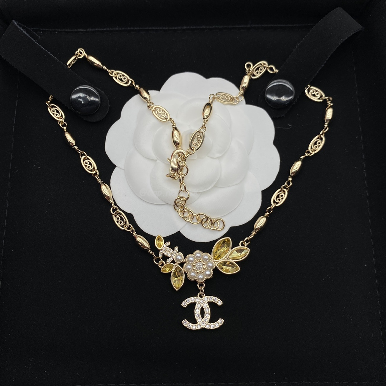 Chanel Pre Owned Cc Diamond Pendant Necklace (18) - www.newkick.vip